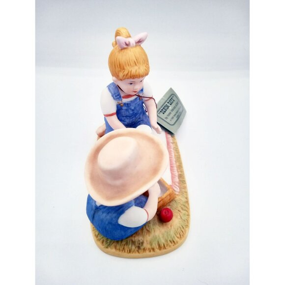 Denim Days by Home Interiors and Gifts 1998 Vintage Figurine Boy and Girl Picnic - Picture 5 of 12